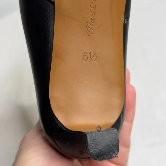 Madewell $218 The DImes Kitten Heel Boot Black Size 5.5 NR864 #102